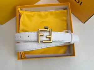 Fendi FF Logo Leather Belt 12