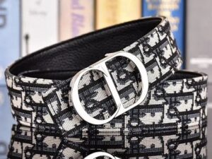 CD Logo Premium Leather Belt 2