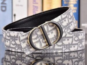 CD Logo Premium Leather Belt 6