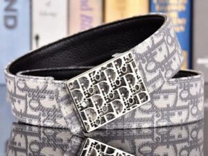 CD Logo Premium Leather Belt 16