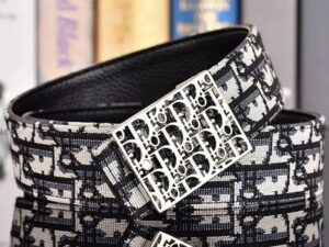 CD Logo Premium Leather Belt 14