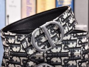 CD Logo Premium Leather Belt 10