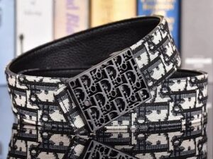 CD Logo Premium Leather Belt 12