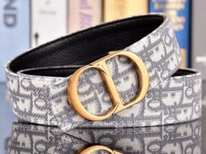 CD Logo Premium Leather Belt 3