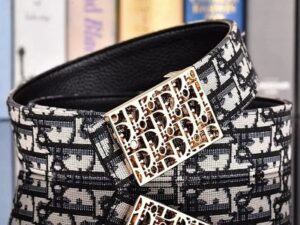 CD Logo Premium Leather Belt 13