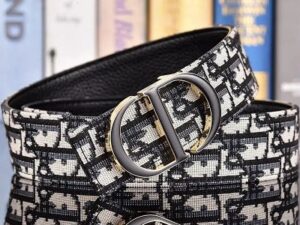 CD Logo Premium Leather Belt 9