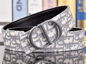 CD Logo Premium Leather Belt 7