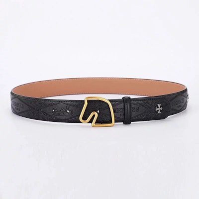 Hermes H Logo Leather Belt 12