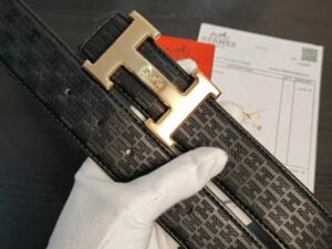 Hermes H Logo Leather Belt 14
