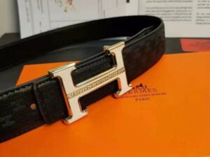 Hermes H Logo Leather Belt 16
