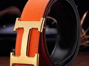 Hermes H Logo Leather Belt 7