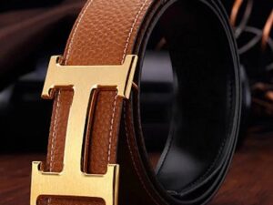 Hermes H Logo Leather Belt 5