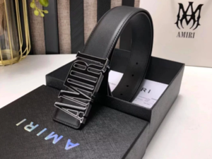 Amiri Logo Premium Leather Belt 2