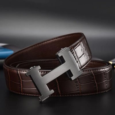 Hermes H Logo Leather Belt 22