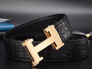 Hermes H Logo Leather Belt 23