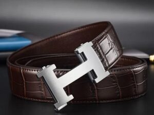 Hermes H Logo Leather Belt 21