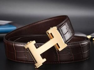 Hermes H Logo Leather Belt 20
