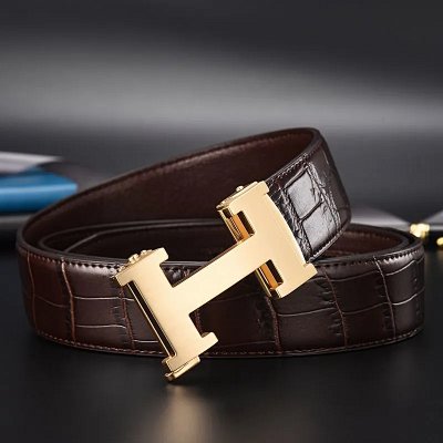 Hermes H Logo Leather Belt 20