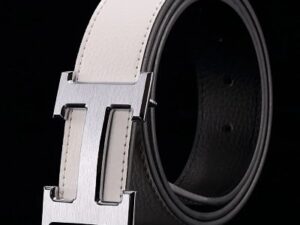 Hermes H Logo Leather Belt 9