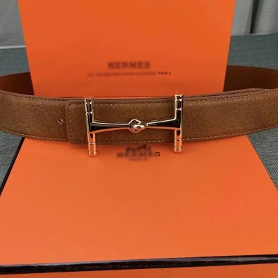 Hermes H Logo Leather Belt 30