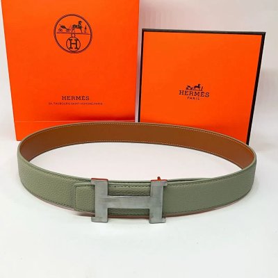 Hermes H Logo Leather Belt 27
