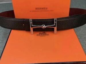 Hermes H Logo Leather Belt 29