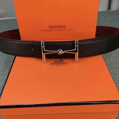 Hermes H Logo Leather Belt 29